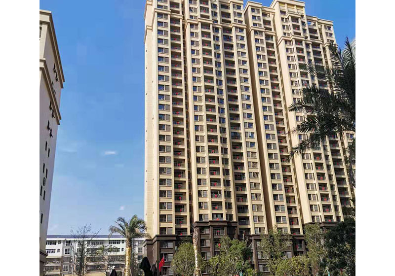 潛江都市華府——彈性拉毛+多彩漆